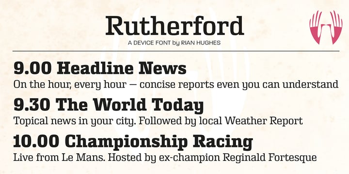Rutherford Font Poster 4