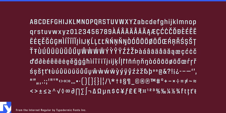 From the Internet Font Poster 7