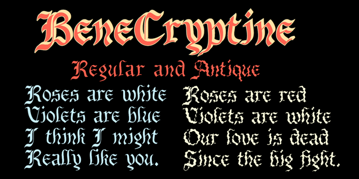 BeneCryptine Font Poster 3