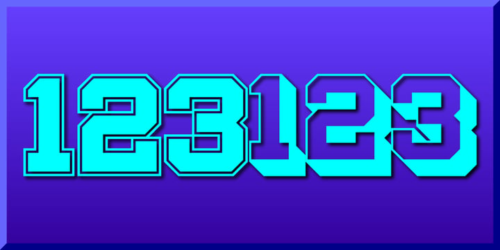 Display Digits Two Font Poster 2