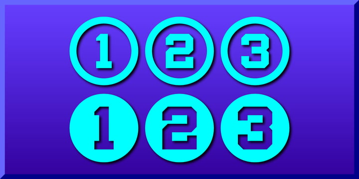 Display Digits Two Font Poster 4