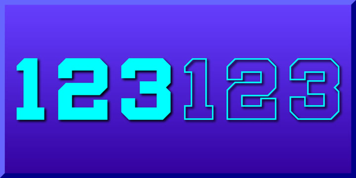 Display Digits Two Font Poster 1