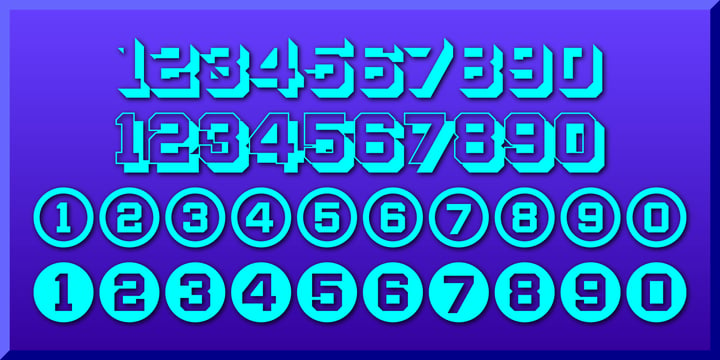 Display Digits Two Font Poster 6
