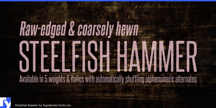 Steelfish Hammer Font Poster 1