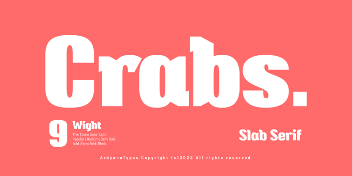 Crabs Font Poster 1