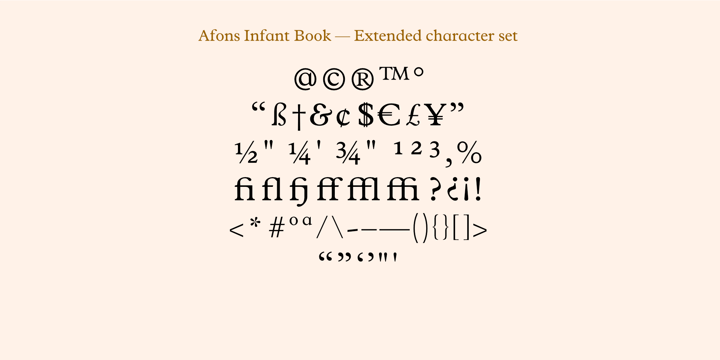 Afons Infant Font Poster 5