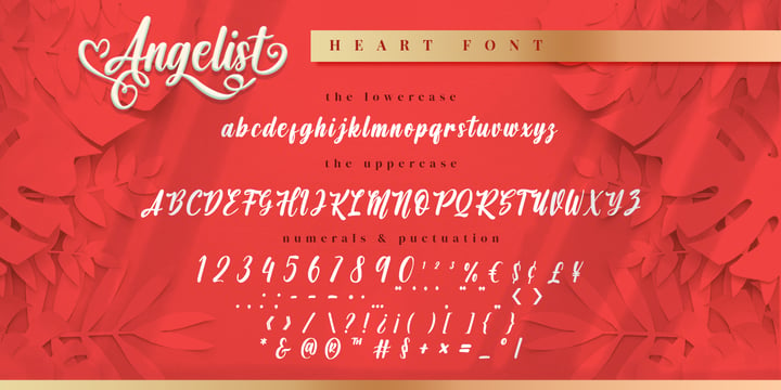 Angelist Heart Font Font Poster 9