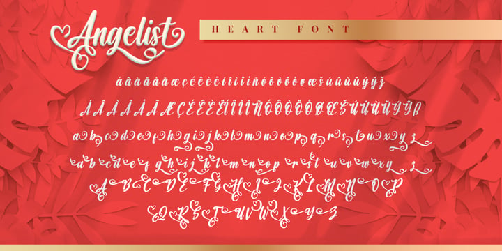 Angelist Heart Font Font Poster 10