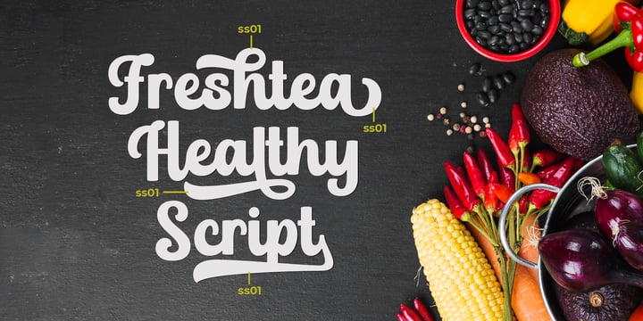 Freshtea Healthy Font Poster 2
