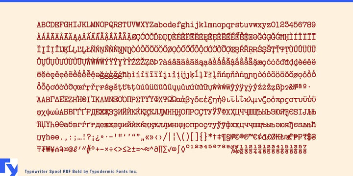 Typewriter Spool Font Poster 5
