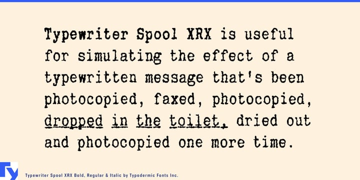 Typewriter Spool Font Poster 6
