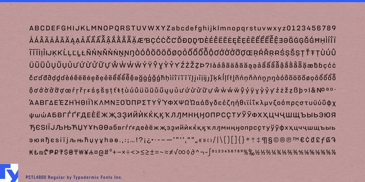 Pctl4800 Font Poster 5