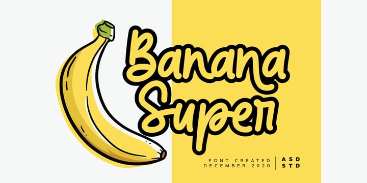 Super Banana Font Poster 1