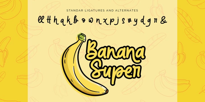 Super Banana Font Poster 7