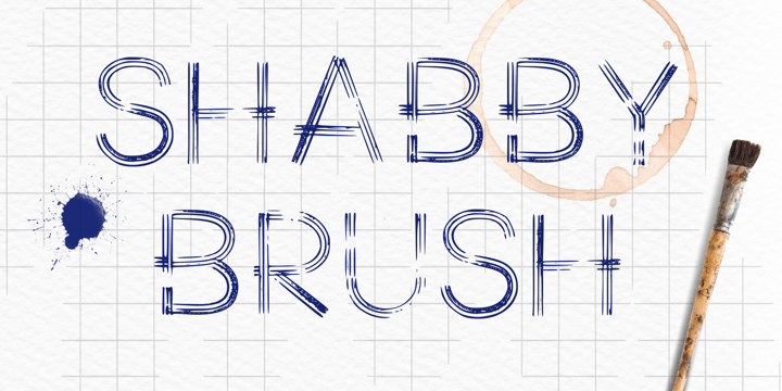 Shabby Brush Font Poster 1