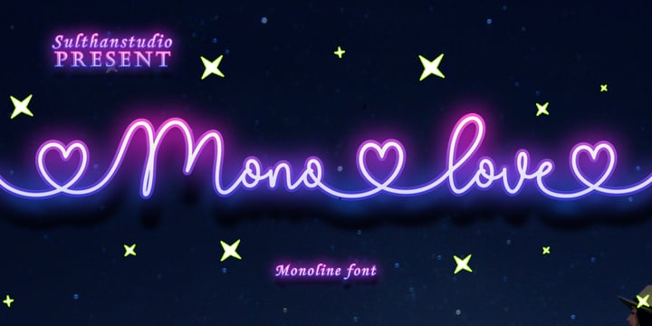 Mono Love Font Poster 1