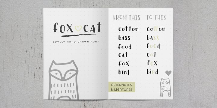 Fox Cat Font Poster 2