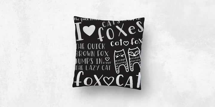 Fox Cat Font Poster 3