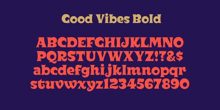 Good Vibes Font Poster 2