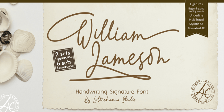 William Jameson Font Poster 1