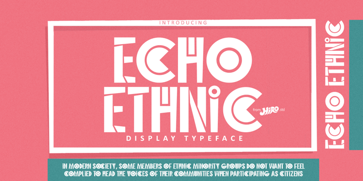 Echo Ethnic Font Poster 1