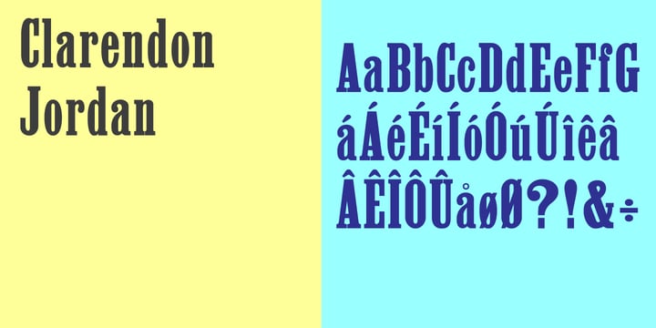 Clarendon Jordan Font Poster 3