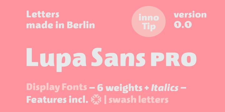 Lupa Sans Pro Font Poster 1