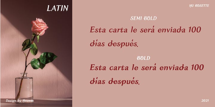 HU Rosette Font Poster 6