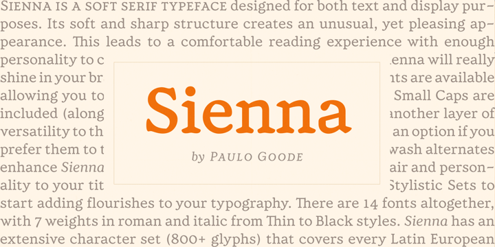 Sienna Font Poster 15