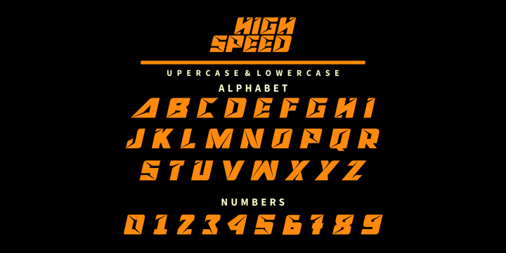 High Speed Font Poster 3