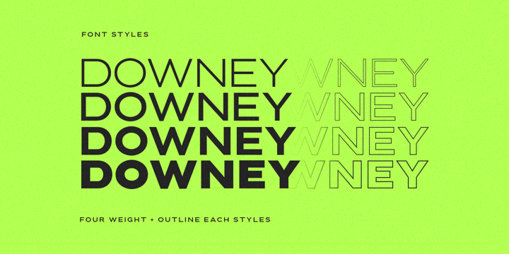 Downey Font Poster 3