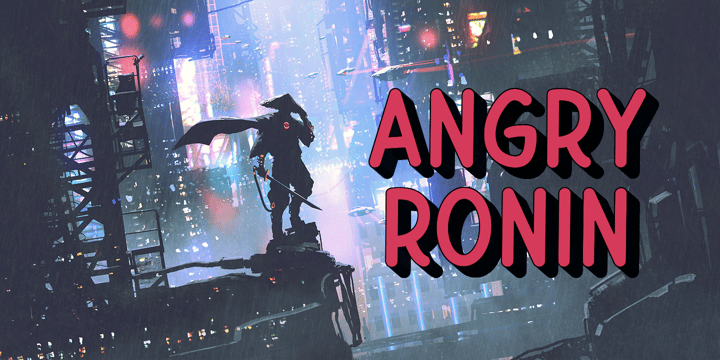 Angry Ronin Font Poster 7