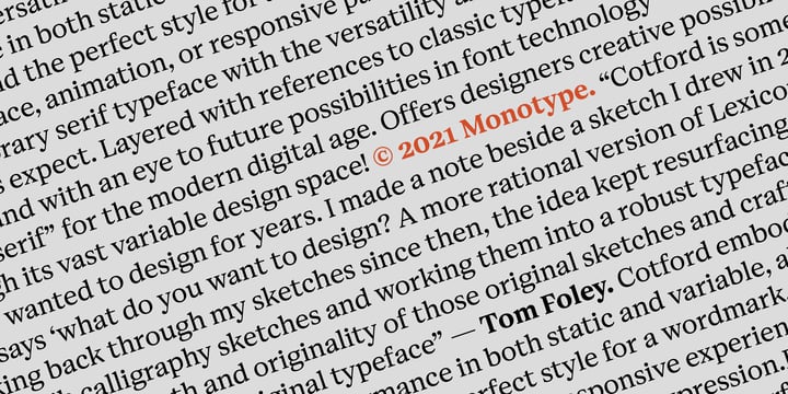 Cotford Variable Font Poster 10