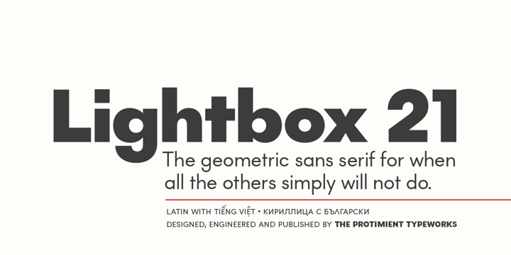 Lightbox 21 Font Poster 1