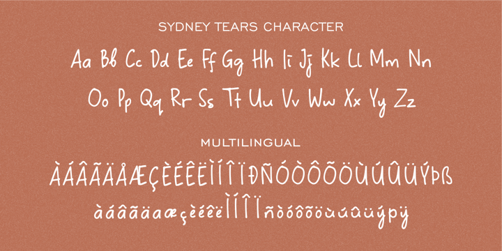 Sydney Tears Font Poster 9