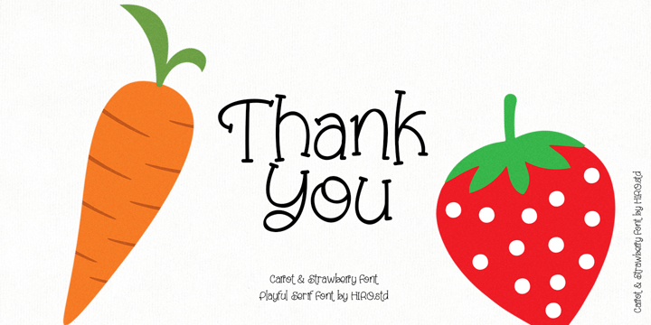 Carrot and Strawberry Font Poster 7