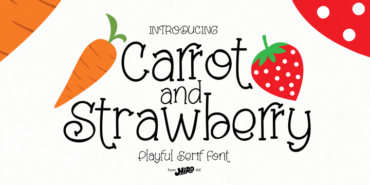 Carrot and Strawberry Font Poster 1