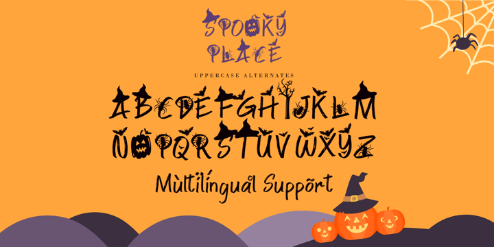 Spooky Place Font Poster 2