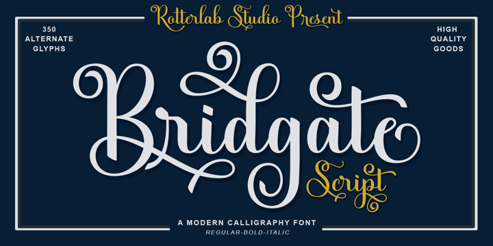 Bridgate Script Font Poster 1