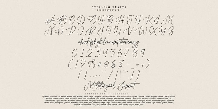 Stealing Hearts Font Poster 8