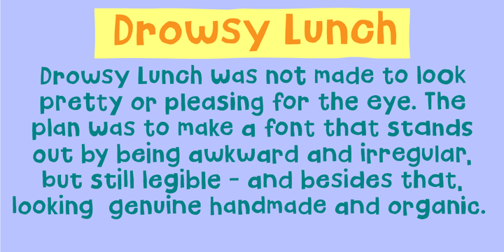 Drowsy Lunch Font Poster 4