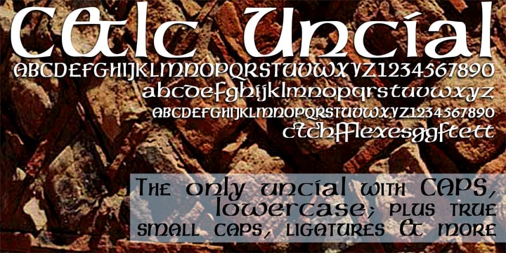 C&lc Uncial Pro Font Poster 1
