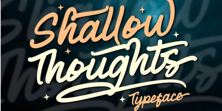 Shallow Thoughts Font Poster 1