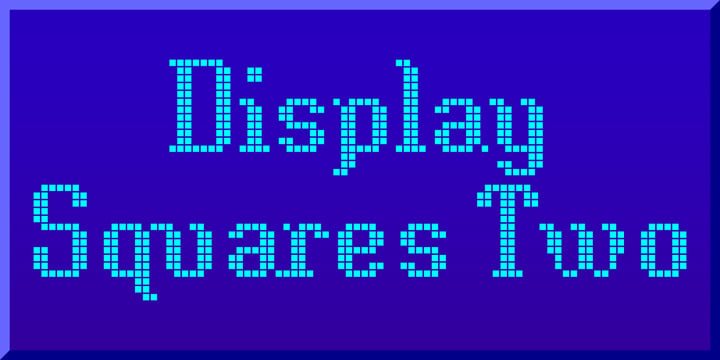 Display Squares Two Font Poster 1