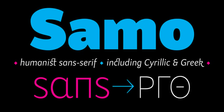 Samo Sans Pro Font Poster 1