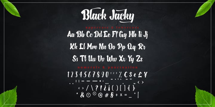 Black Jacky Font Poster 10
