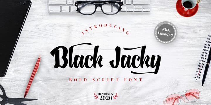 Black Jacky Font Poster 1
