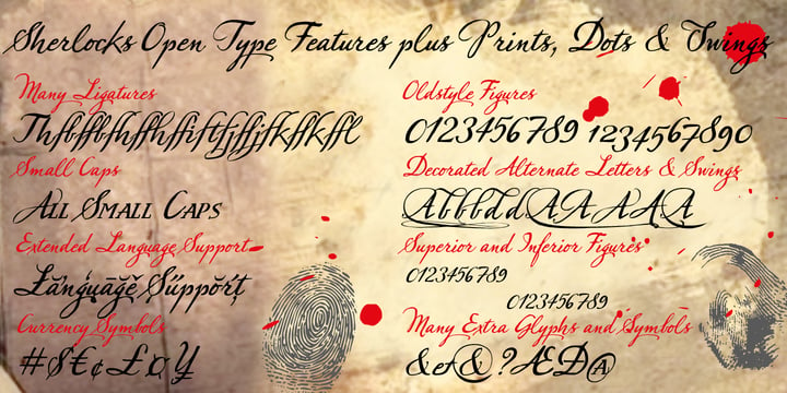 Sherlock Script Font Poster 3