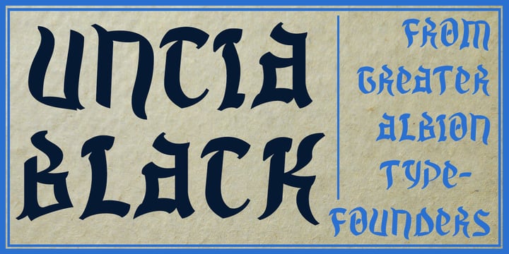 Uncia Black Font Poster 1