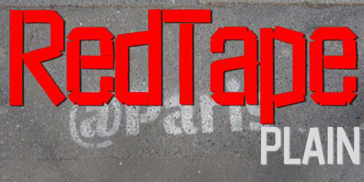 Red Tape Font Poster 1